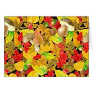 Watercolor autumn pattern