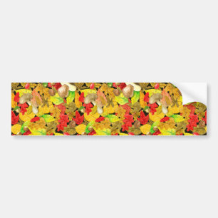Watercolor autumn pattern bumper sticker