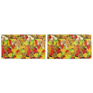 Watercolor autumn pattern pillowcase