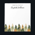 Watercolor Autumn Pine Trees Personalised  Notepad<br><div class="desc">Colourful watercolor autumn pine trees personalised notepad</div>