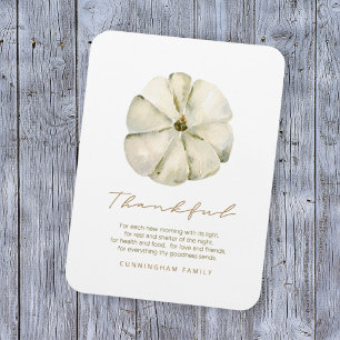 Watercolor Autumn Pumpkin Thankful Thanksgiving Magnet