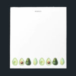 Watercolor Avocado Garland Personalized Notepad<br><div class="desc">Customizable notepad featuring watercolor avocado and avocado slices.  This avocado notepad will be perfect as a personalized gift. Personalize by adding a name or short phrase.</div>