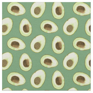 Watercolor Avocado Green Fabric