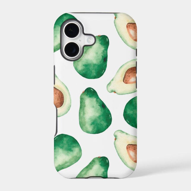 Watercolor Avocado Pattern (Back)