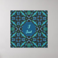 Watercolor Azulejo Black Spanish Personalised