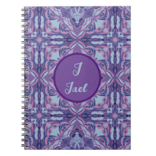 Watercolor Azulejo Violet Spanish Notebook