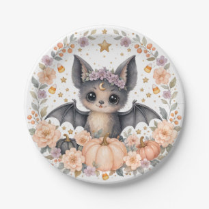 Watercolor Baby Bat Party Plates
