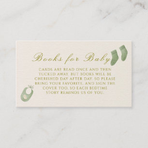 Watercolor Baby Clothesline Books For Baby Enclosu Enclosure Card