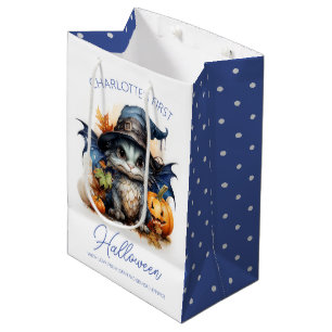 Watercolor Baby Dragon Customisable Halloween Medium Gift Bag