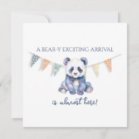 Watercolor baby panda bunting flags Baby Shower