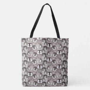 Watercolor Baby Penguin Pattern  Tote Bag