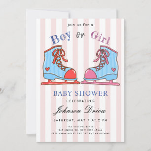 Watercolor Baby Shoes Theme   Neutral Baby Shower Invitation