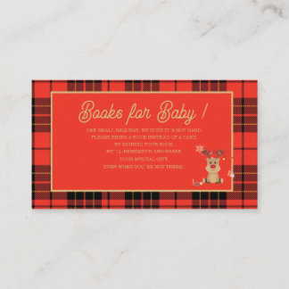 Watercolor baby shower books fo Enclosure Card