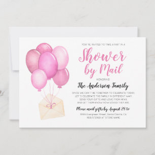 Watercolor Baby Shower By Mail Long Distance Invitation