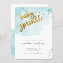 Watercolor Baby Sprinkle - Aqua