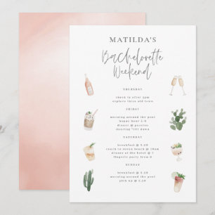 Watercolor Bachelorette weekend