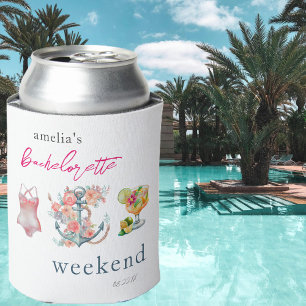 Watercolor Bachelorette Weekend Can Cooler