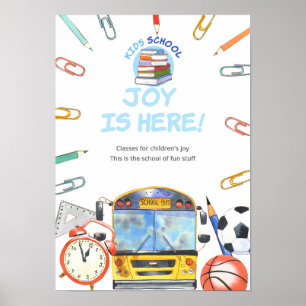 Watercolor Back to School Poster 