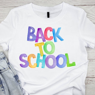 Watercolor Back to School T-Shirt