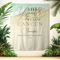 Watercolor Backdrops | Beach Bachelorette Party 