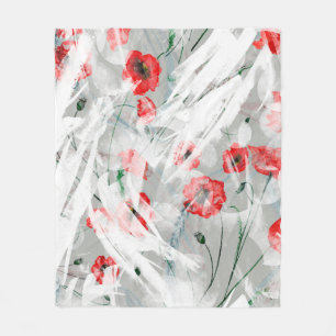 Watercolor background. A bright splash of paint. R Fleece Blanket