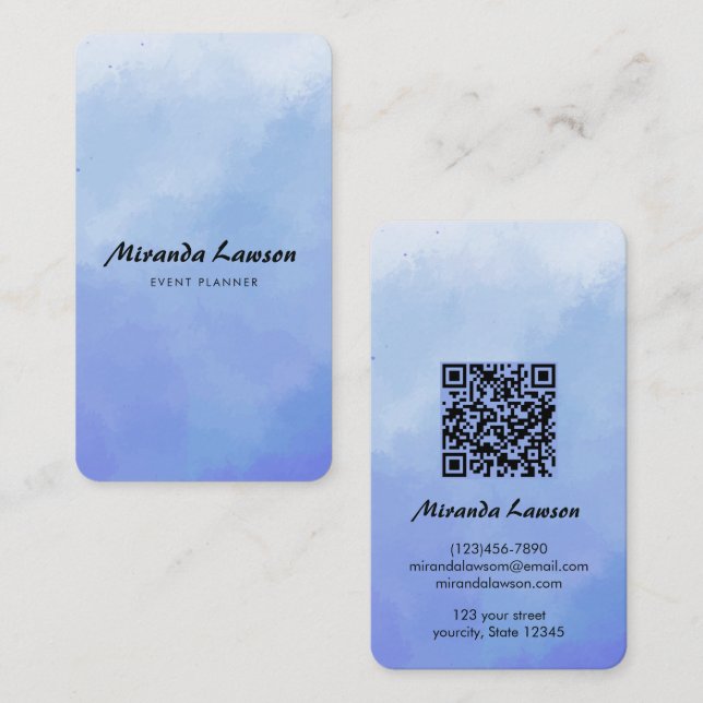 Watercolor background  business card (Front/Back)