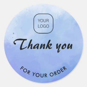 Watercolor background  classic round sticker