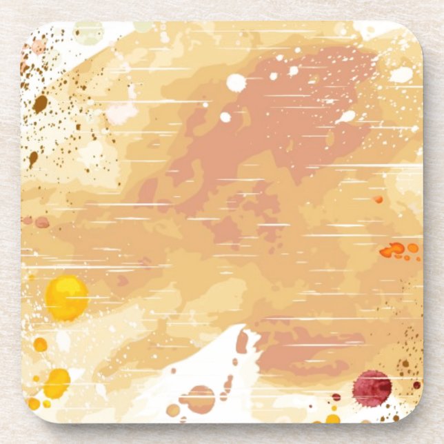 watercolor background coaster (Front)