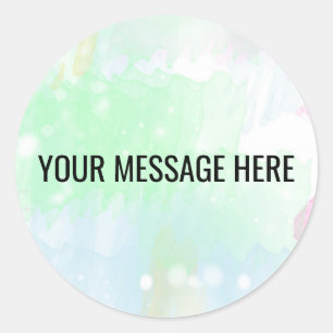 Watercolor background - Customise your own Classic Round Sticker