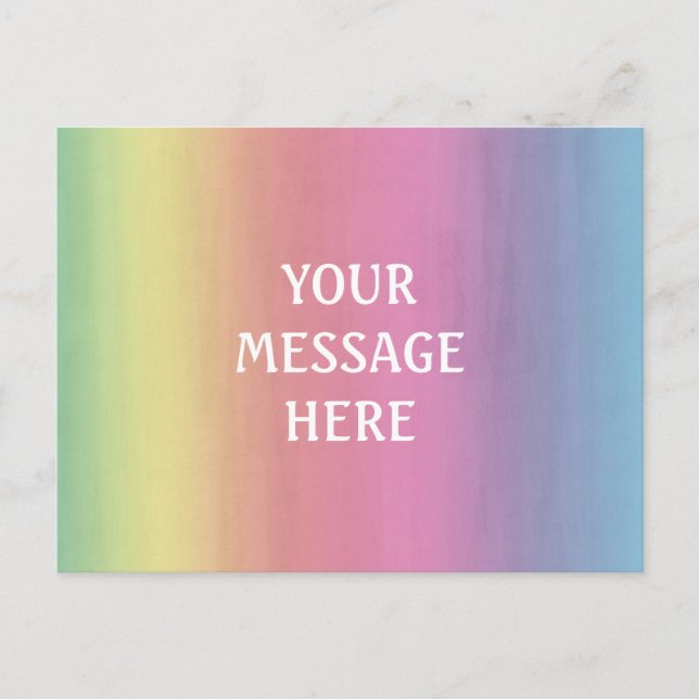 Watercolor background - Customise your own   Postcard (Front)