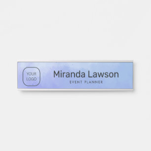 Watercolor background  door sign