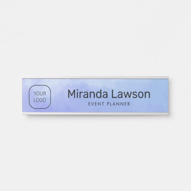 Watercolor background  door sign (Front)