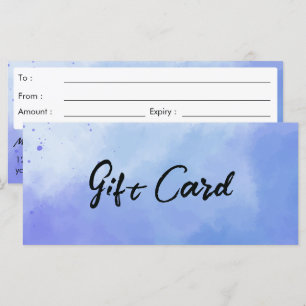 Watercolor background Gift Certificate