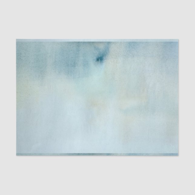 watercolor background in pastel blue and yellow tissue paper (Front)