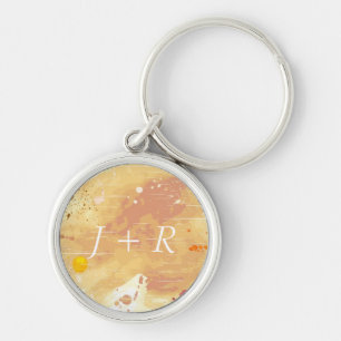 watercolor background key ring
