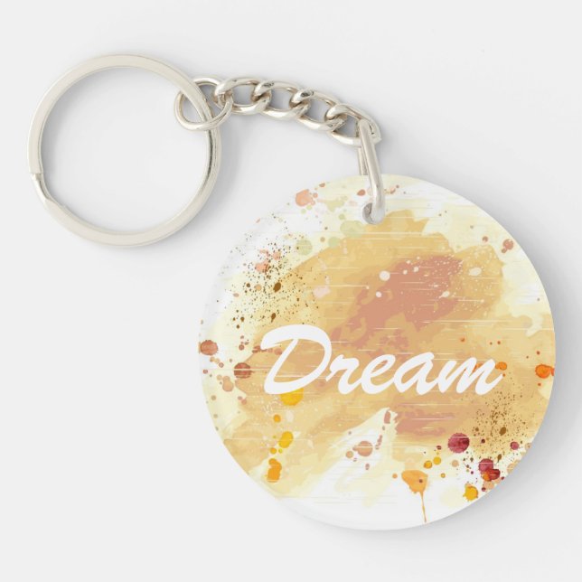 watercolor background key ring (Front)