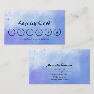 Watercolor background Loyalty card