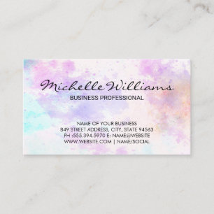 Watercolor Background Paint Business Card