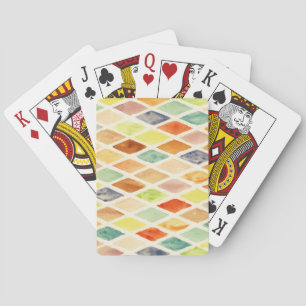 Watercolor background playing cards