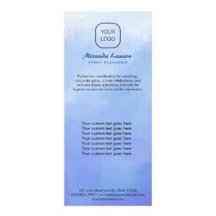 Watercolor background rack card
