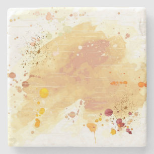 watercolor background stone coaster