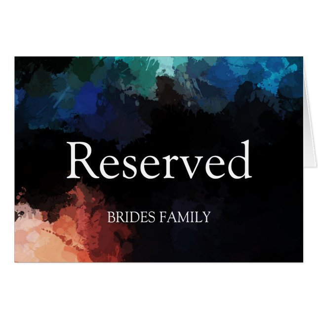 Watercolor Background Table Reserved (Front Horizontal)