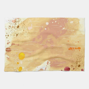 watercolor background tea towel
