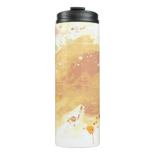 watercolor background thermal tumbler