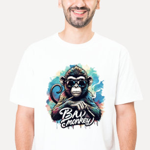 Watercolor Bad Monkey T-Shirt