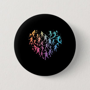 Watercolor Badminton Player Team Shuttle Lovers Fo 6 Cm Round Badge