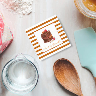 Watercolor Bakery Sweets Square Business Card