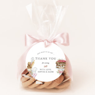 Watercolor Baking Birthday Party Thank You  Favour Tags