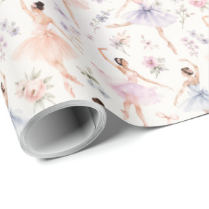 Watercolor Ballerina Gift Wrapping Paper