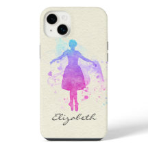 Watercolor Ballet Dancer on Pointe - Your Name on